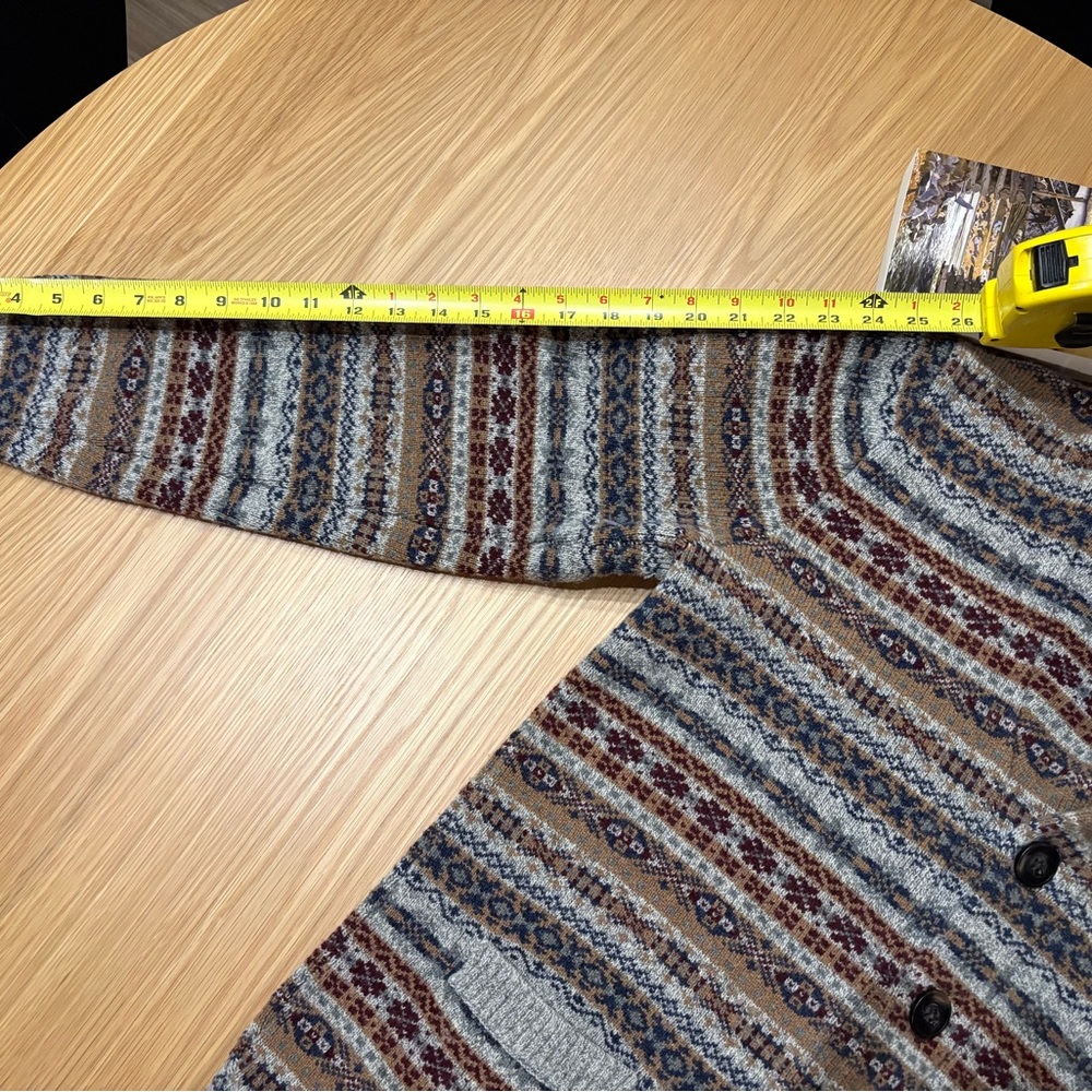 Wool Blend Fair Isle Cardigan Sweater - Picture 8 of 8